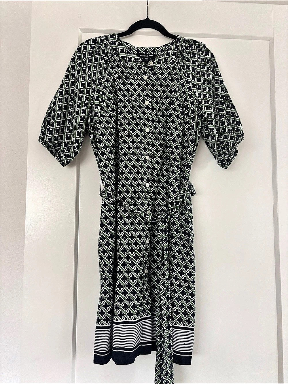 Nautica Jeans Women's Geometric Midi Dress Size Medium Like New